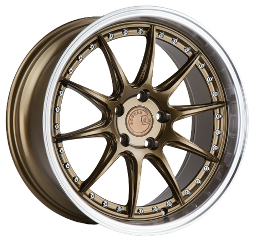 Aodhan DS07 5x114.3 19x11+15 Bronze w/Machined Lip - Threepieceus