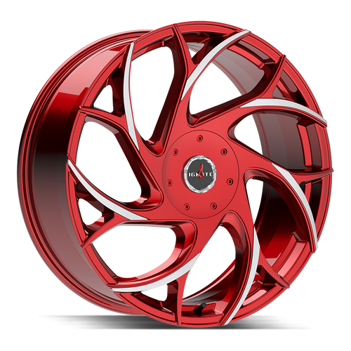 Ignite Inferno 5x115/5x120 22x9.5 +15 Candy Red Milled Tips