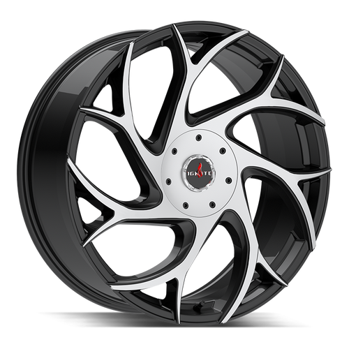Ignite Inferno 6x135/6x139.7 22x9.5 +24 Gloss Black Machined