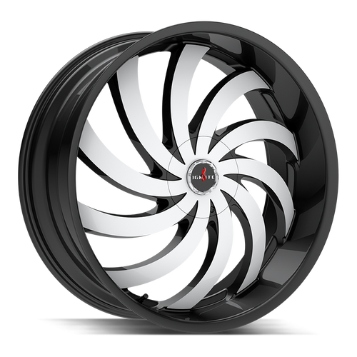 Ignite Flame 5x114.3/5x120 22x8.5 +35 Gloss Black Machined