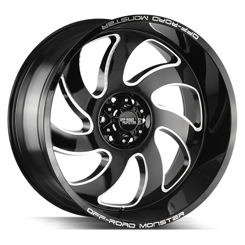 Off Road Monster M07 6x135 24x12-44 Gloss Black Milled