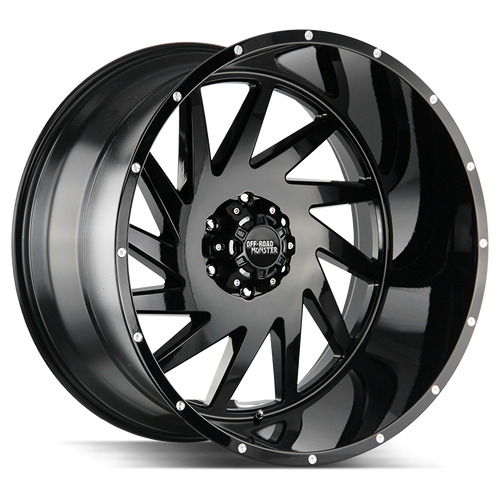 Off Road Monster M12 5x127 24x14-76 Gloss Black