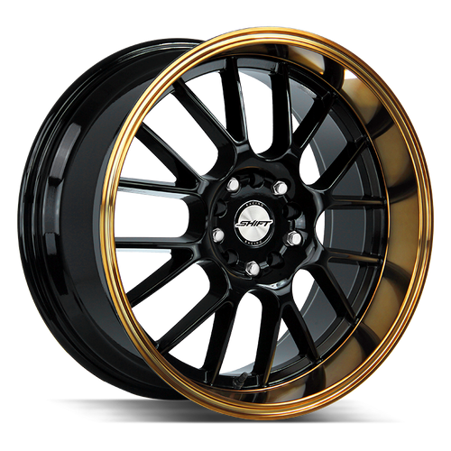 Shift Crank 5x100/5x114.3 17x7.5 +30 Black Bronze Lip