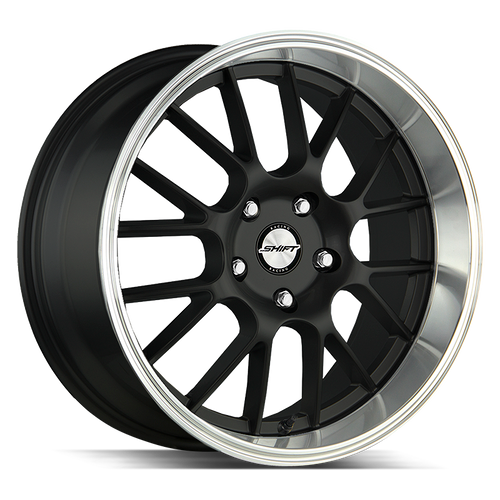Shift Crank 4x100/4x114.3 17x7.5 +30 Black Polished Lip