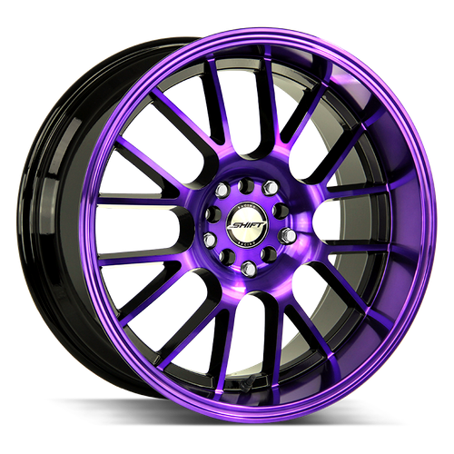 Shift Crank 5x114.3/5x120 18x8.5 +30 Gloss Black Purple Machined