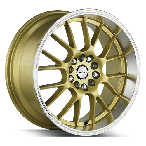 Shift Crank 4x100/4x114.3 18x8.5 +30 Gold Polished Lip