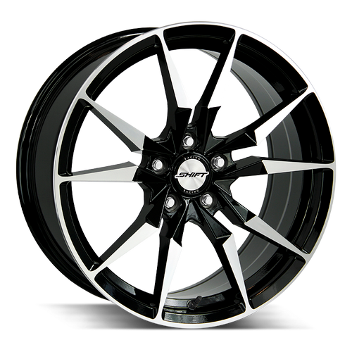 Shift Blade 5x100 17x7.5 +35 Gloss Black Machined