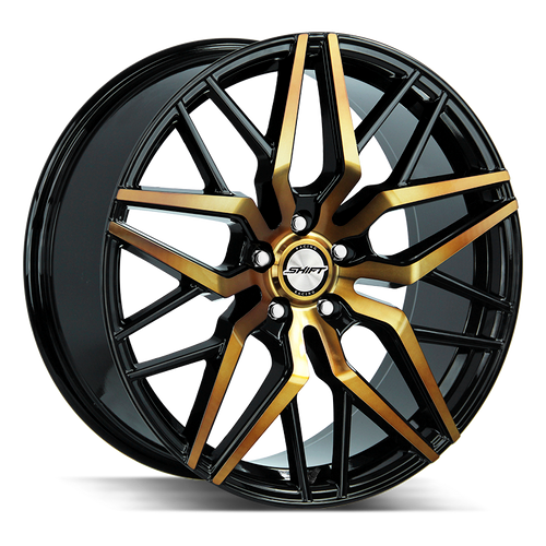 Shift Spring 5x112 20x8.5 +32 Black Machined Bronze