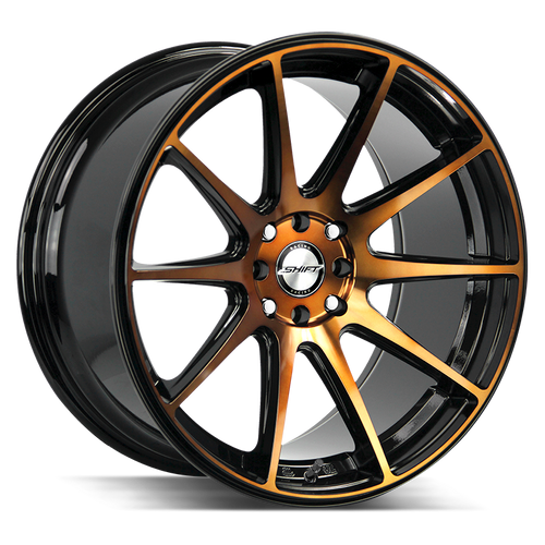 Shift Gear 5x100/5x114.3 18x9 +30 Black Machined Bronze
