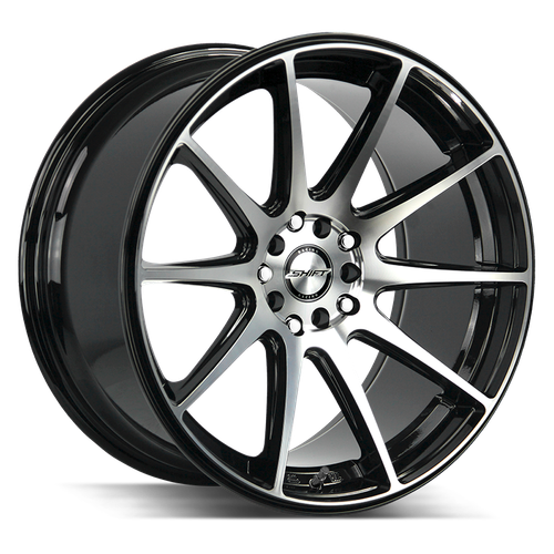 Shift Gear 4x100/4x114.3 18x9 +30 Gloss Black Machined