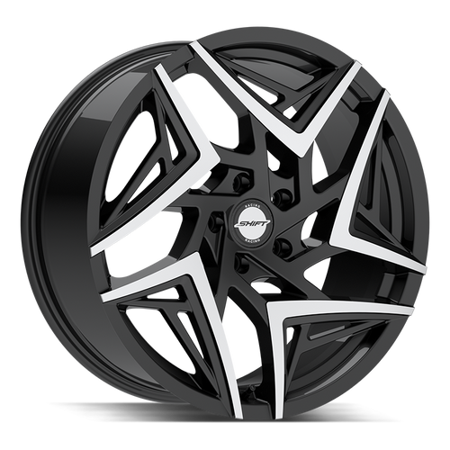Shift Valve 5x108/5x108 20x8.5 +35 Gloss Black Machined Tips