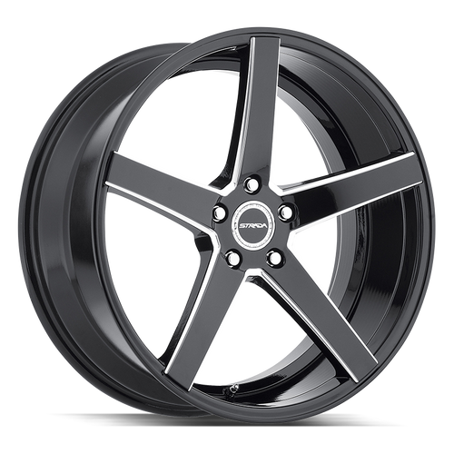Strada Perfetto 5x114.3 18x8 +40 Gloss Black Milled