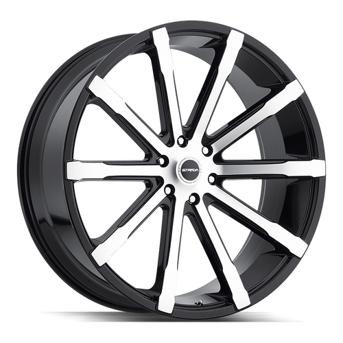 Strada Osso 5x115 24x10 +15 Gloss Black Machined