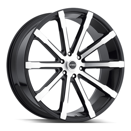 Strada Osso 5x120 24x10 +15 Gloss Black Machined