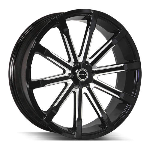 Strada Osso 5x139.7 26x10 +25 Gloss Black Milled