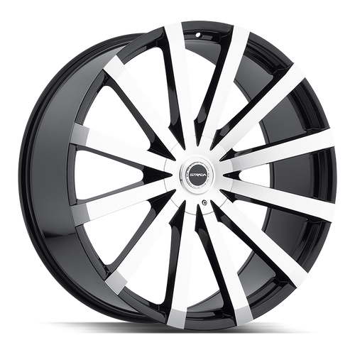 Strada Gabbia 5x114.3/5x120 22x8.5 +35 Gloss Black Machined