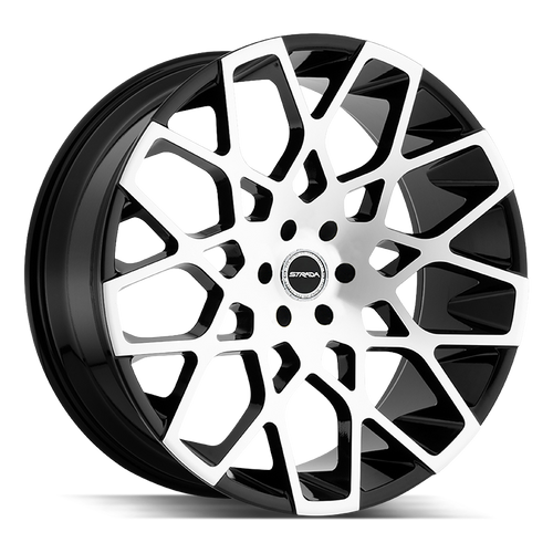 Strada Buca 5x115 22x9.5 +15 Gloss Black Machined