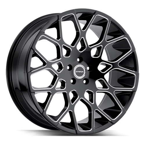 Strada Buca 5x127 22x9.5 +25 Gloss Black Milled