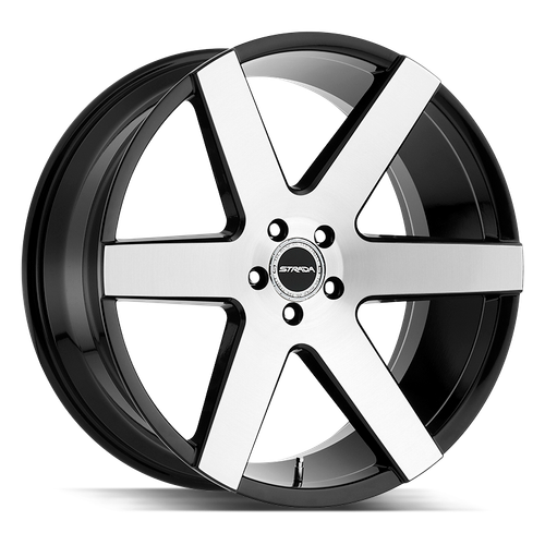 Strada Coda 5x127 26x10 +25 Gloss Black Machined