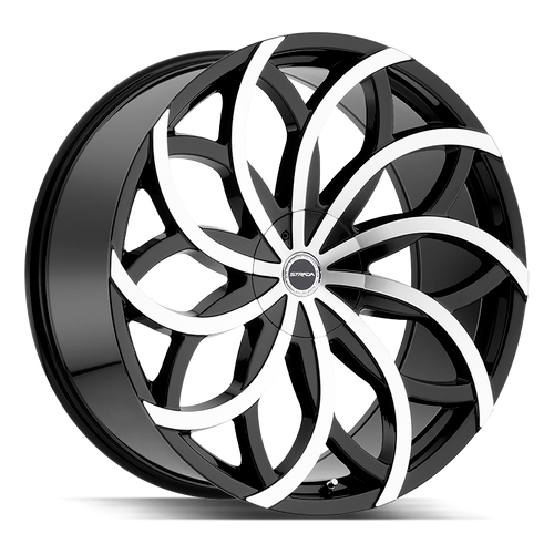 Strada Huracan 5x115/5x120 24x10 +15 Gloss Black Machined