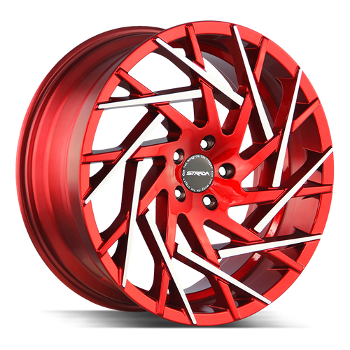 Strada Nido 5x120 20x8.5 +35 Candy Red Machined Tips