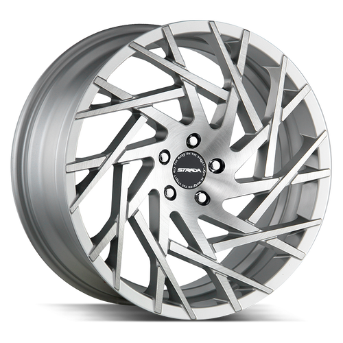 Strada Nido 5x114.3 22x9 +35 Brushed Face Silver