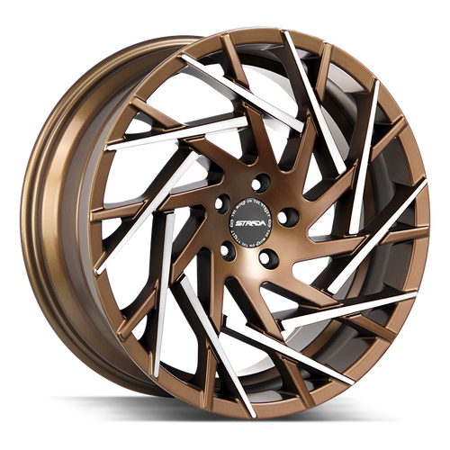 Strada Nido 5x115 22x9 +15 Bronze Machined Tips