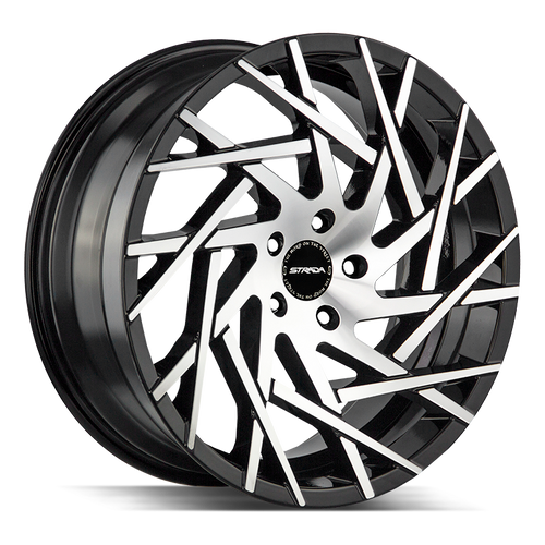 Strada Nido 5x112 22x9 +35 Gloss Black Machined - Threepieceus