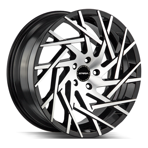 Strada Nido 5x120 24x9.5 +15 Gloss Black Machined