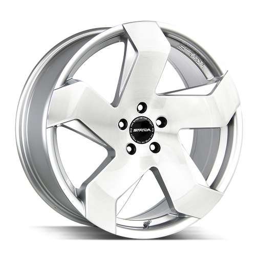 Strada Coltello 5x114.3 20x8.5 +35 Brushed Face Silver