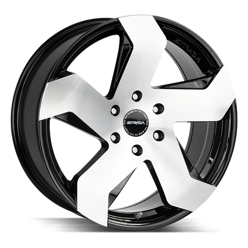 Strada Coltello 5x114.3 20x8.5 +35 Gloss Black Machined