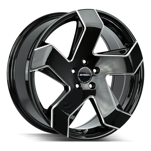 Strada Coltello 6x139.7 24x10 +24 Gloss Black Milled Edge