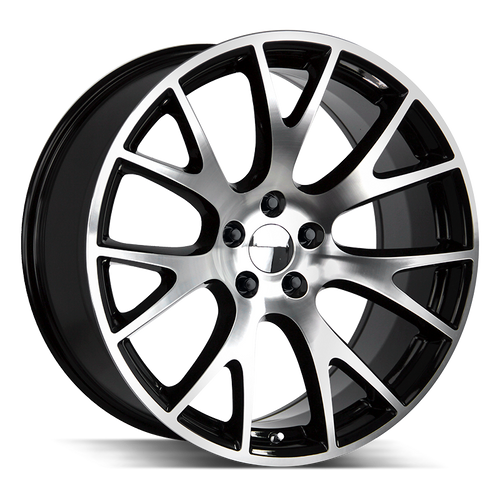 Strada OE Replica Hellcat 5x115 22x9 +15 Gloss Black Machined