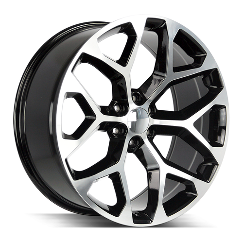 Strada OE Replica Snowflake 6x139.7 24x10 +31 Gloss Black Machined