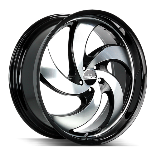 Strada Street Classics Retro 5 5x127 20x8.5 +15 Gloss Black Machined