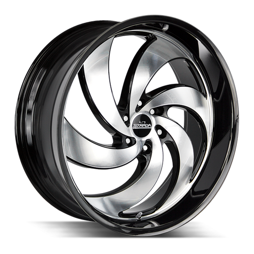 Strada Street Classics Retro 6 6x139.7 24x10 +24 Gloss Black Machined