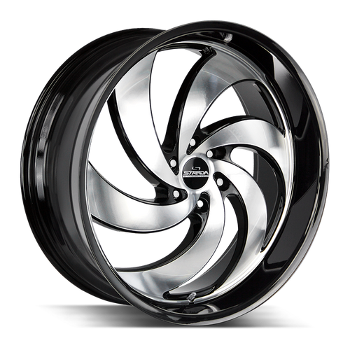 Strada Street Classics Retro 6 6x139.7 26x10 +26 Gloss Black Machined