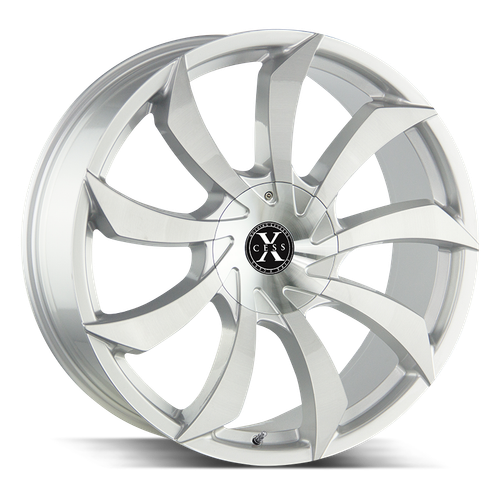 Xcess X01 5x108/5x114.3 22x9 +35 Brushed Face Silver
