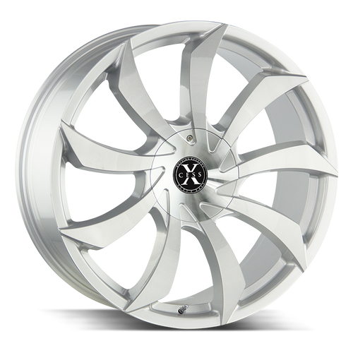Xcess X01 5x114.3/5x120 22x9 +35 Brushed Face Silver