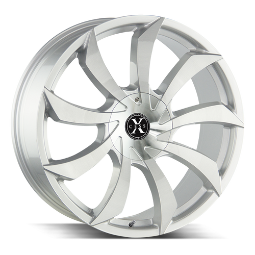 Xcess X01 5x115/5x120 22x9 +15 Brushed Face Silver