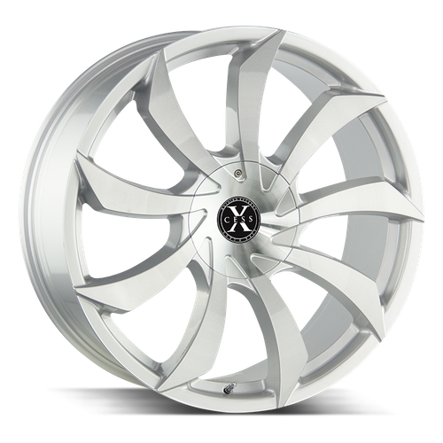 Xcess X01 5x115/5x120 24x9.5 +15 Brushed Face Silver