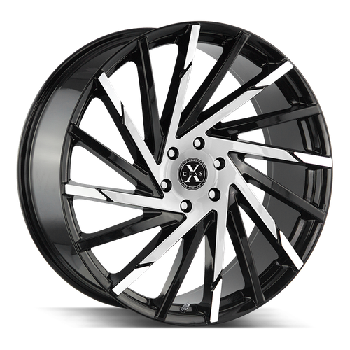 Xcess X02 5x120 22x9 +35 Gloss Black Machined