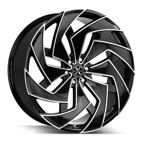 Xcess X03 6x139.7 24x9.5 +24 Gloss Black Milled