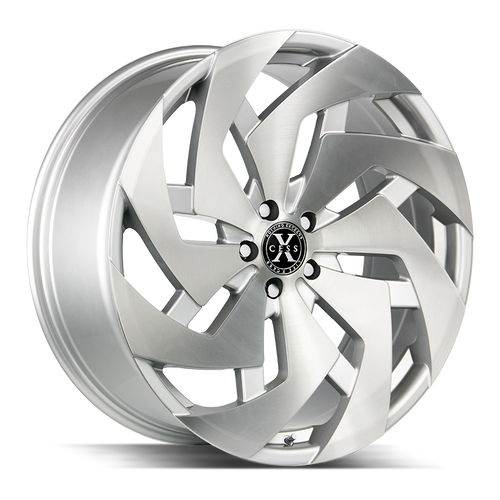 Xcess X04 5x115 22x9 +15 Brushed Face Silver