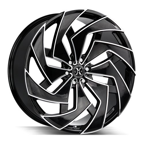 Xcess X04 5x120 24x10 +35 Gloss Black Milled