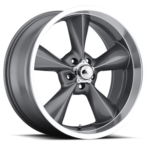 BG Rod Works Old School 5x120.65 15x8+0 Gun Metal Machined Lip
