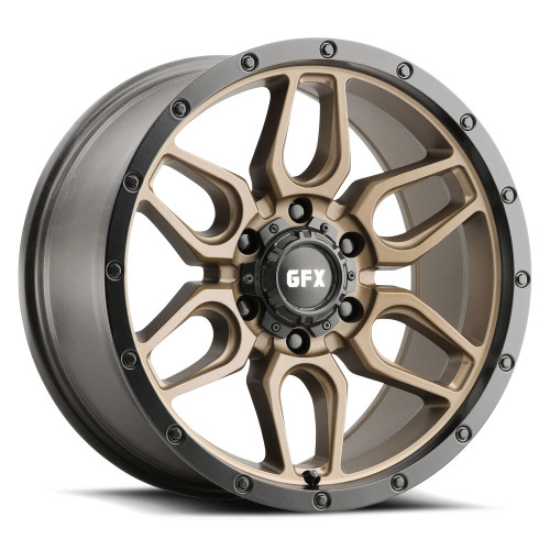 G-FX TR-18 6x139.7 18x9+0 Textured Bronze w/ Matte Black Lip