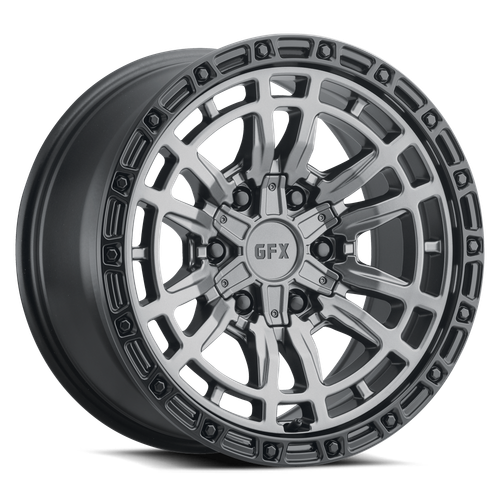 G-FX TR-24 6x135/6x139.7 20x9+12 Matte Grey w/Matte Black Lip