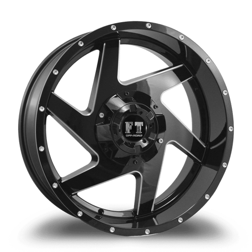 FULL THROTTLE FT6052 6x135/6x139.7 17x9-12 BLACK / MILLED