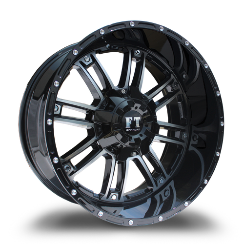 FULL THROTTLE FT8033 8x165 20x10-24 BLACK  / MACHINED